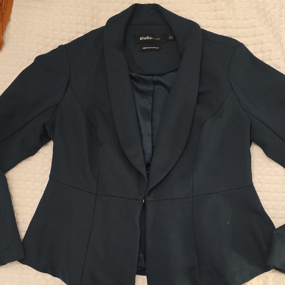 Studio Torrid Women's Deep Green Peplum Blazer - Picture 4 of 8